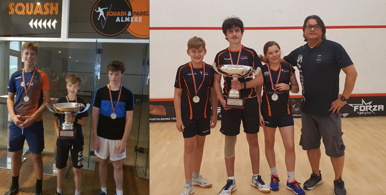 De winnaars van FENTENER VAN VLISSINGEN bokaal 2023. Klasse A is gewonnen door Drachten 1 en en Klasse B is gewonnen door Almere 2
